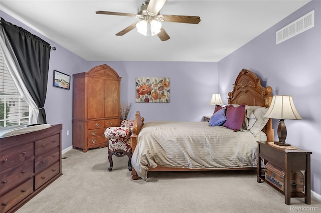 1029 Primrose Ln, Milan, MI 48160 - bedroom with light carpet and a ceiling fan