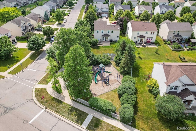 1029 Primrose Ln, Milan, MI 48160 - aerial perspective of suburban area with a community park