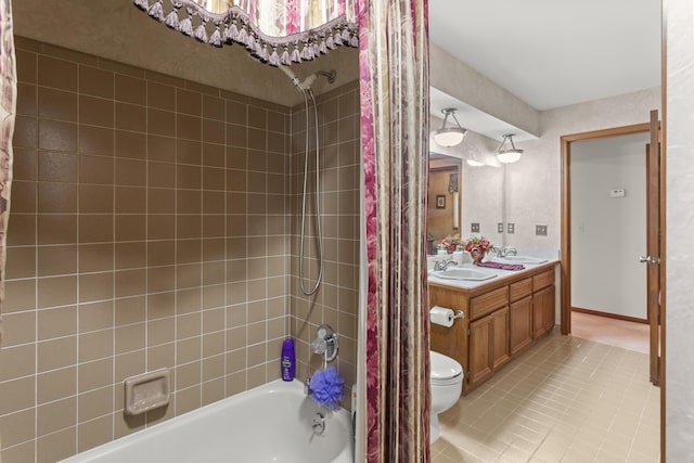 47545 Andrea Ct, Michigan, MI 48315 - full bath with shower / tub combo, double vanity, and toilet