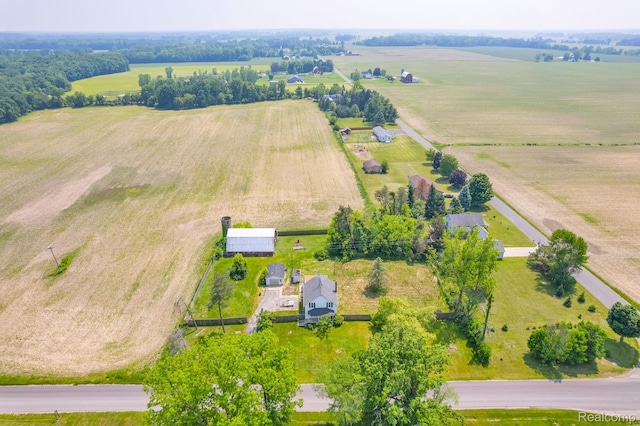 5276 Van Orden Rd, Webberville, MI 48892 - aerial view of sparsely populated area featuring rows of crops