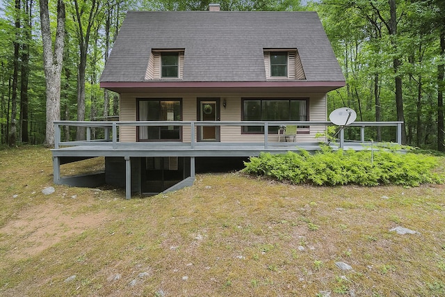 441 N Benson Rd, Fountain, MI 49410 - rear view of property featuring a chimney