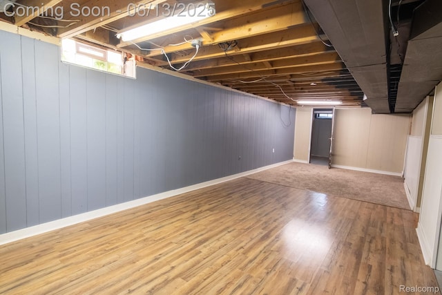 21806 Trombly St, Saint Clair Shores, MI 48080 - basement featuring wood finished floors and baseboards