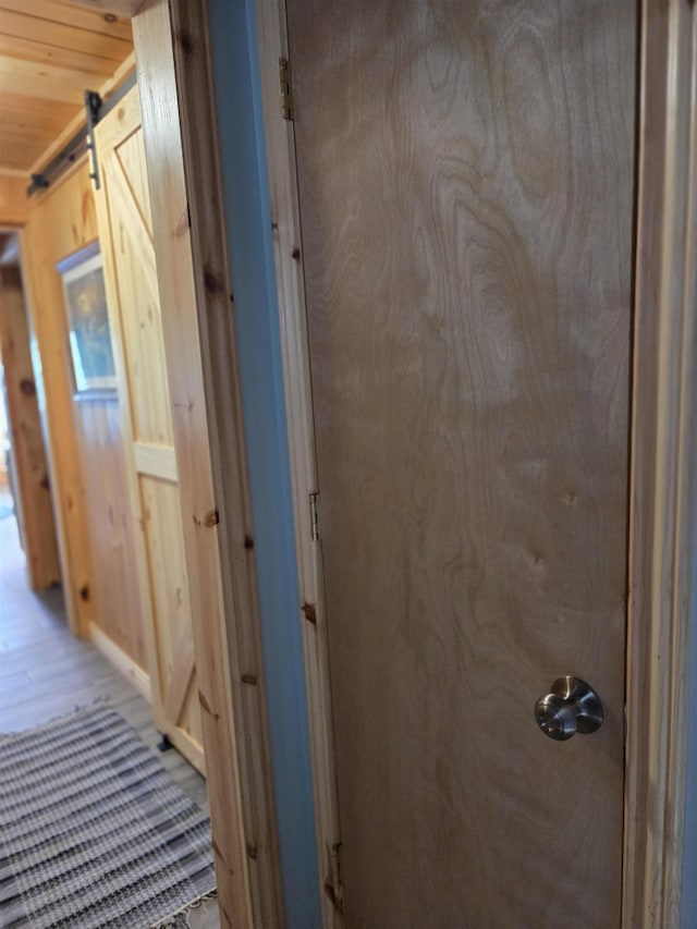 4823 Lakeside Blvd, Hale, MI 48739 - detailed view of a barn door and wood ceiling