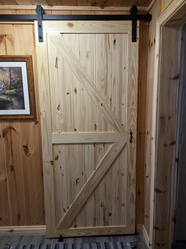 4823 Lakeside Blvd, Hale, MI 48739 - detailed view of a barn door and wood walls