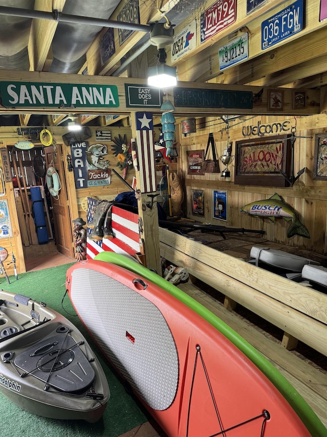 4823 Lakeside Blvd, Hale, MI 48739 - game room featuring wood walls
