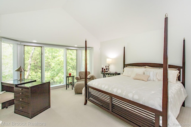 6524 Pleasant Lake Ct, West Bloomfield, MI 48322 - bedroom featuring carpet and high vaulted ceiling