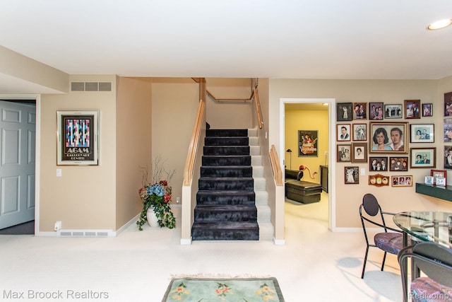 6524 Pleasant Lake Ct, West Bloomfield, MI 48322 - staircase featuring carpet floors and recessed lighting