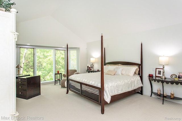 6524 Pleasant Lake Ct, West Bloomfield, MI 48322 - bedroom featuring carpet flooring and vaulted ceiling