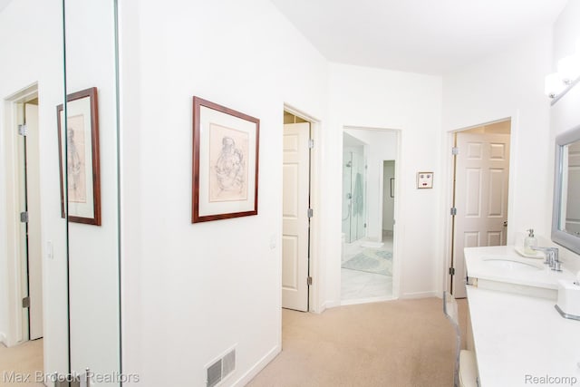 6524 Pleasant Lake Ct, West Bloomfield, MI 48322 - bathroom featuring double vanity and baseboards