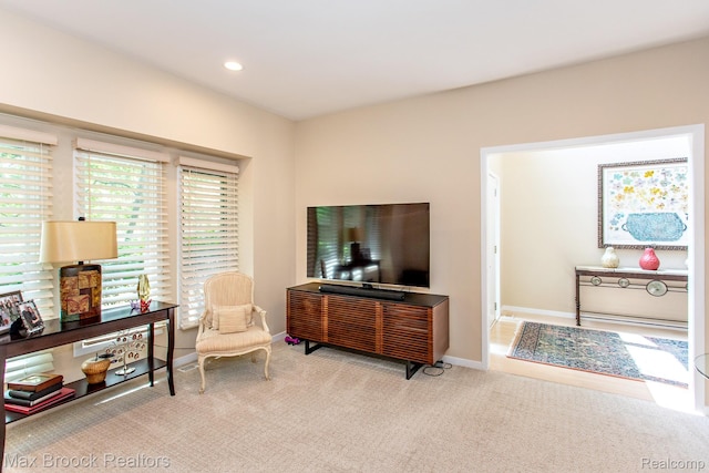 6524 Pleasant Lake Ct, West Bloomfield, MI 48322 - living area featuring carpet flooring and recessed lighting