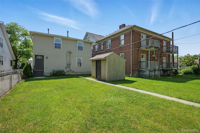 1372 Maryland St, Grosse Pointe, MI 48230 - rear view of property featuring a storage shed and a balcony