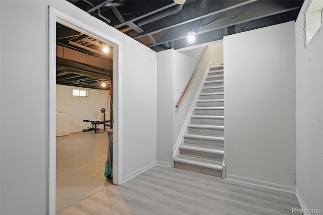 1372 Maryland St, Grosse Pointe, MI 48230 - basement with stairway and washer / dryer