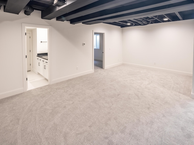 1439 Bennaville Ave, Birmingham, MI 48009 - basement with light carpet