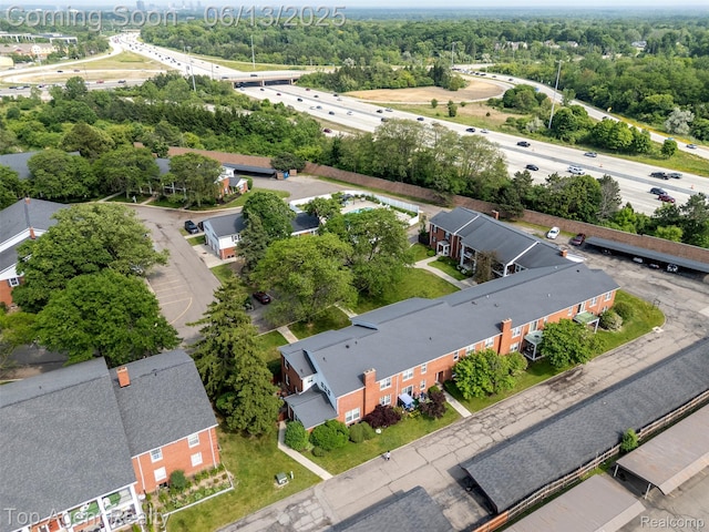 27557 W Echo Vly Unit 153, Farmington Hills, MI 48334 - drone / aerial view of a highway