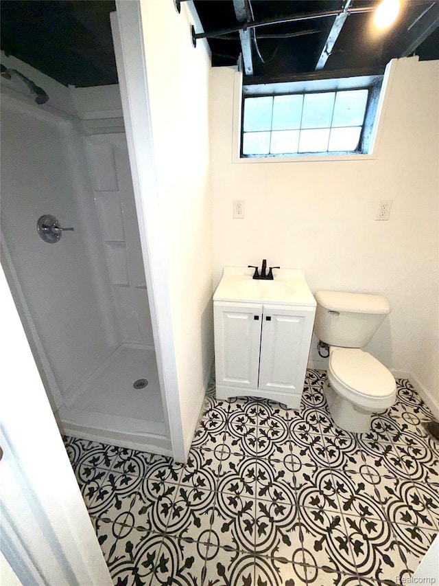 16652 Mendota St, Detroit, MI 48221 - full bath with tile patterned floors, vanity, and a walk in shower