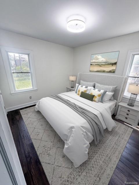 16652 Mendota St, Detroit, MI 48221 - bedroom with wood finished floors and baseboards