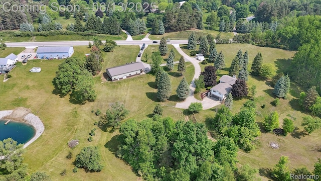 2970 Sand Beach Rd, Bad Axe, MI 48413 - aerial view of property and surrounding area featuring a large body of water