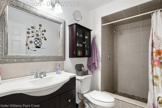 46860 High Meadows Ct, Macomb, MI 48044 - bathroom featuring vanity and tiled shower