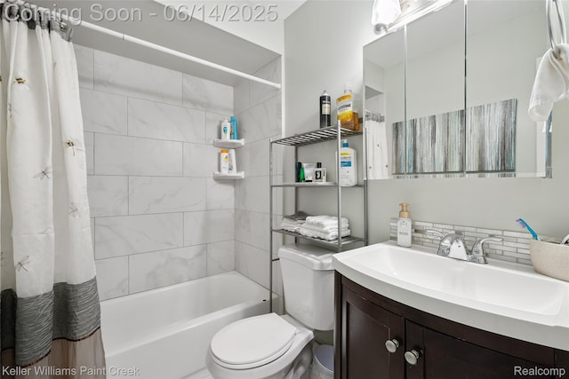 46860 High Meadows Ct, Macomb, MI 48044 - bathroom with shower / bath combo with shower curtain and vanity