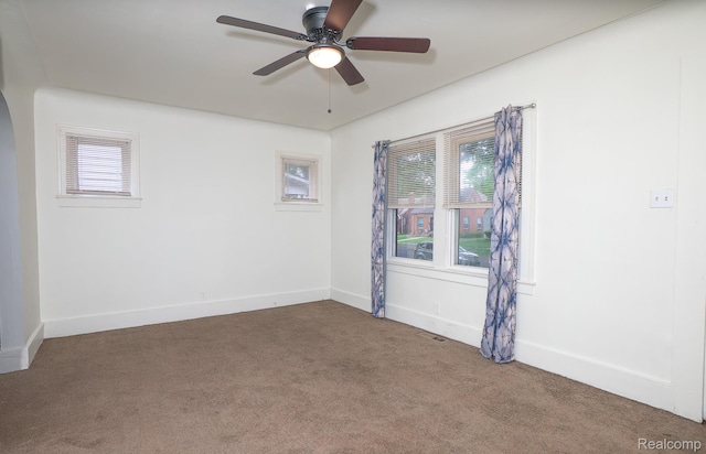 17376 Fielding St, Detroit, MI 48219 - carpeted empty room featuring a ceiling fan and baseboards