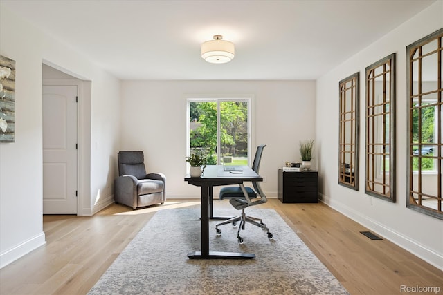 5695 Deerwood, Commerce Twp, MI 48382 - office with plenty of natural light and light wood-style flooring