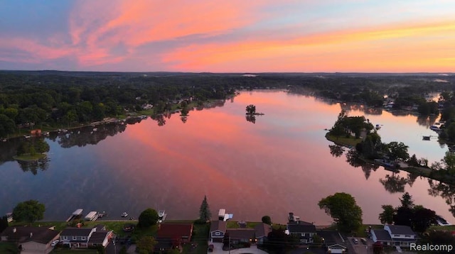 5695 Deerwood, Commerce Twp, MI 48382 - water view featuring a heavily wooded area