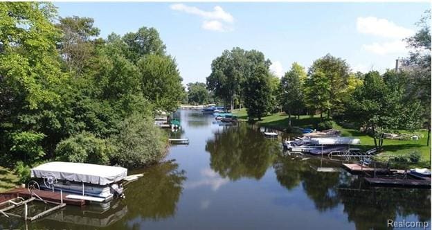 5695 Deerwood, Commerce Twp, MI 48382 - dock with a water view