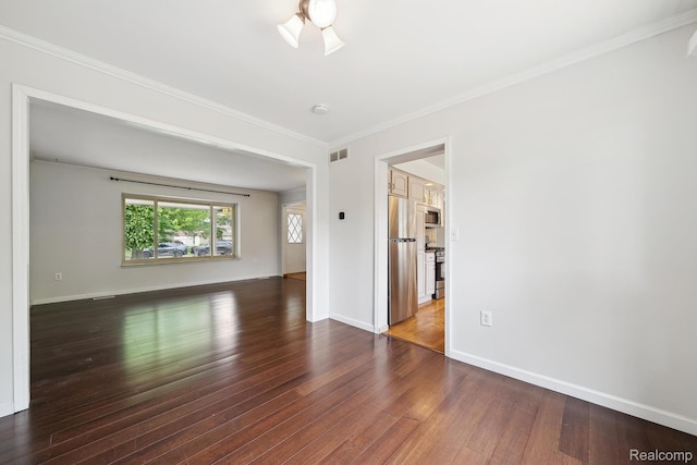 7302 Parkway Ct, Canton, MI 48187 - empty room with hardwood / wood-style flooring and crown molding