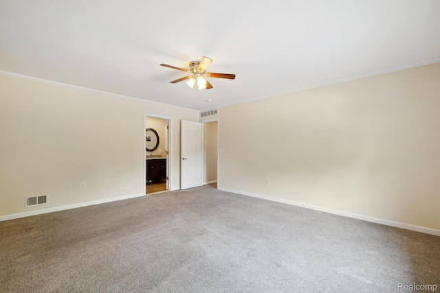7302 Parkway Ct, Canton, MI 48187 - unfurnished room featuring a ceiling fan, crown molding, and carpet flooring