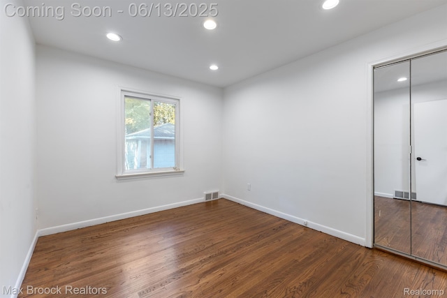 24811 Sherman St, Oak Park, MI 48237 - spare room with wood finished floors, recessed lighting, and baseboards