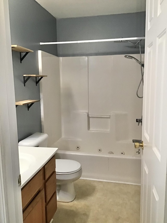 1077 Wedgewood Dr, Plainwell, MI 49080 - full bath featuring vanity, toilet, and shower / tub combination