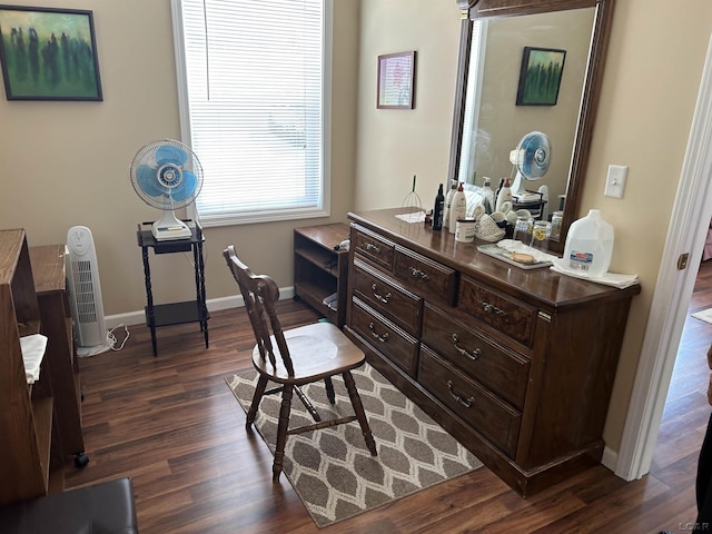 112 Kilkenny Dr, Onsted, MI 49265 - office with dark wood-type flooring and baseboards