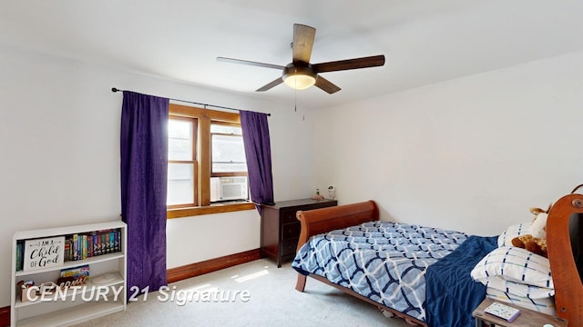 408 S Alp St, Bay City, MI 48706 - carpeted bedroom with cooling unit and a ceiling fan