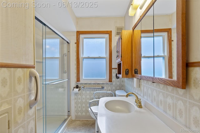 24921 Notre Dame St, Dearborn, MI 48124 - full bath with plenty of natural light, a shower stall, and vanity