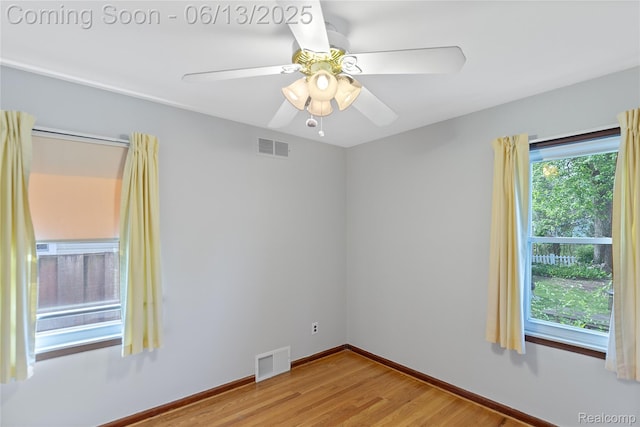 24921 Notre Dame St, Dearborn, MI 48124 - unfurnished room featuring wood finished floors and a ceiling fan