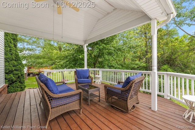 46341 Jasmine Ct, Chesterfield, MI 48047 - deck with outdoor lounge area