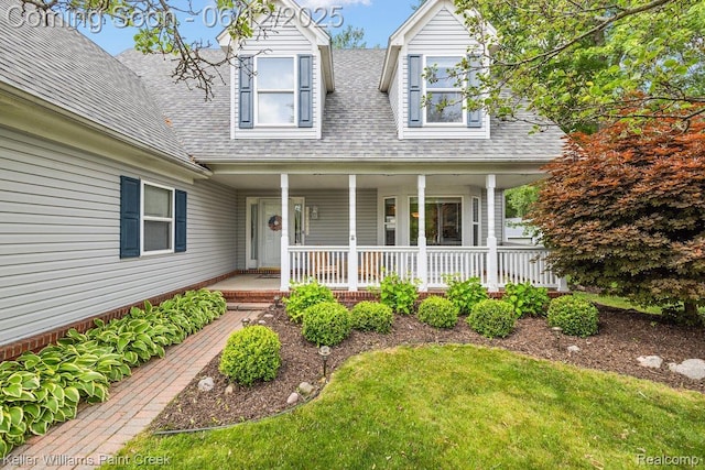 46341 Jasmine Ct, Chesterfield, MI 48047 - view of front of home with a porch and a shingled roof