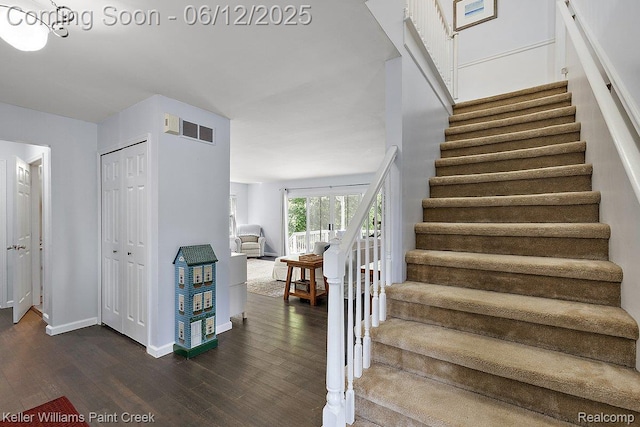 46341 Jasmine Ct, Chesterfield, MI 48047 - stairway with wood finished floors and baseboards
