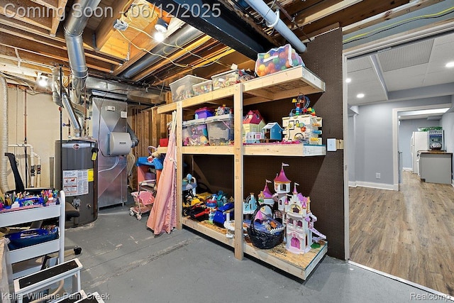 46341 Jasmine Ct, Chesterfield, MI 48047 - storage area featuring gas water heater