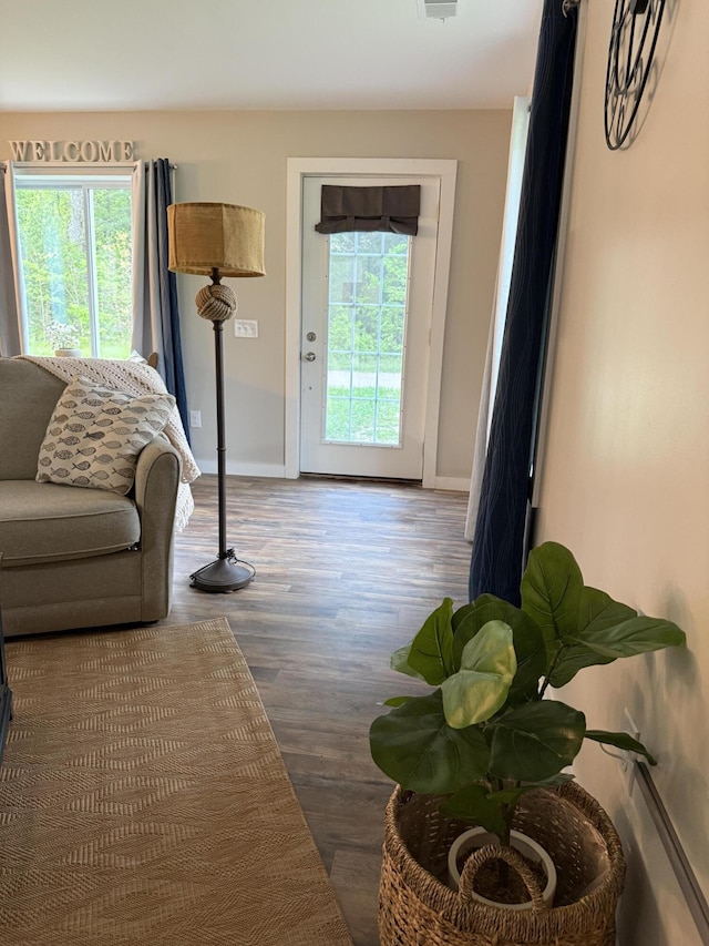 4223 S Harvard Ave, Baldwin, MI 49304 - living room with wood finished floors and baseboards