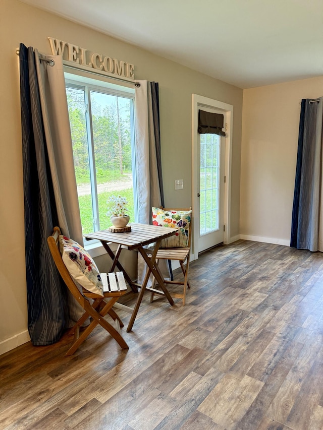 4223 S Harvard Ave, Baldwin, MI 49304 - dining area with wood finished floors and baseboards