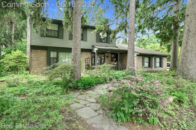 23229 Gilbar St, Novi, MI 48375 - view of front of home with brick siding