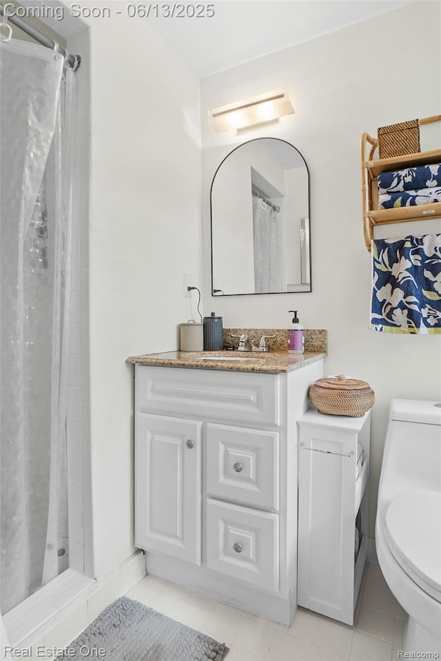 23229 Gilbar St, Novi, MI 48375 - full bathroom with tile patterned floors, vanity, and curtained shower