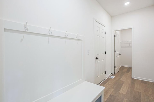 5978 Boxthorn Trl, Kalamazoo, MI 49009 - mudroom with wood finished floors, recessed lighting, and baseboards