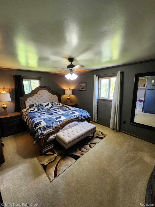 370 Wales Ridge Rd, Wales, MI 48027 - bedroom featuring carpet flooring and a ceiling fan