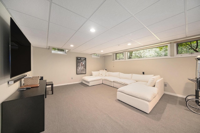 2002 Valleyview Dr, Ann Arbor, MI 48105 - living room featuring carpet and recessed lighting