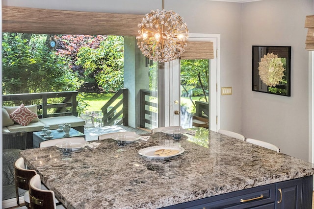 2002 Valleyview Dr, Ann Arbor, MI 48105 - dining room with a chandelier