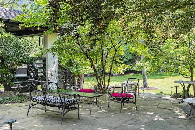 2002 Valleyview Dr, Ann Arbor, MI 48105 - view of patio / terrace featuring stairway