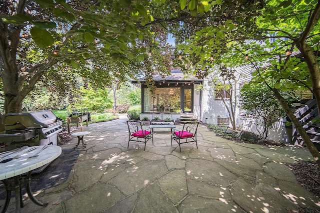 2002 Valleyview Dr, Ann Arbor, MI 48105 - view of patio / terrace with a grill