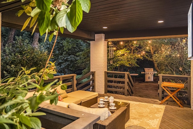 2002 Valleyview Dr, Ann Arbor, MI 48105 - deck with a grill